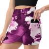 DENFY Pink Colorful Brush Strokes Women's Tennis Skirts Inner Shorts Elastic Sports Golf Skorts with Pockets view 2