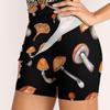 DENFY Mushrooms Berries Leaves Women's Tennis Skirts Inner Shorts Elastic Sports Golf Skorts with Pockets view 3