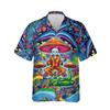 228CLOSET Alien Meditate Hawaiian Shirt for Men - Mushroom Psychedelic Button Down Shirt Men, Mens Hawaiian Shirt Set 33 Size 5XL view 1