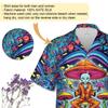 228CLOSET Alien Meditate Hawaiian Shirt for Men - Mushroom Psychedelic Button Down Shirt Men, Mens Hawaiian Shirt Set 33 Size 5XL view 3
