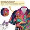 228CLOSET Alien Psychedelic Hawaiian Shirt for Men - Frog & Mushroom Button Down Shirt Men, Mens Hawaiian Shirt Set 33 Size M view 3