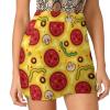 DENFY Women's Tennis Skirt Cartoon Style Pizza Golf Skorts Skirts with Shorts Pockets Workout Sports view 1