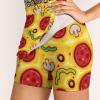 DENFY Women's Tennis Skirt Cartoon Style Pizza Golf Skorts Skirts with Shorts Pockets Workout Sports view 3