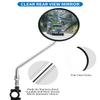 Bike Handlebar Rearview Mirror, Universal Adjustable Rotatable Clear Mirror for Mountain Road Bike Bicycle ebike Motorcycle Scooter Right Left Available with Bolt 10mm (2 Pcs) view 3