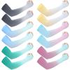 JenPen 6 Pairs UV Sun Protection Arm Sleeves to Cover Arms for Women Compression Sleeves for Men (Delicate Color,M) view 1