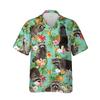 228CLOSET Raccoon Lovers Hawaiian Shirt for Men - Tropical Summer Button Down Shirt Men, Mens Hawaiian Shirt Set 32 Size L view 1