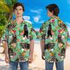 228CLOSET Raccoon Lovers Hawaiian Shirt for Men - Tropical Summer Button Down Shirt Men, Mens Hawaiian Shirt Set 32 Size L view 2