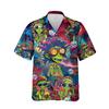 228CLOSET Alien Lovers Hawaiian Shirt for Men - Galaxy Space Button Down Shirt Men, Mens Hawaiian Shirt Set 33 Size S