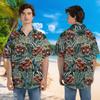228CLOSET Raccoon Lovers Hawaiian Shirt for Men - Tropical Leaves Button Down Shirt Men, Mens Hawaiian Shirt Set 32 Size L view 2