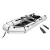 WINGOOD 10ft PVC Inflatable Boat Sport Tender Dinghy Boat Water Adult Assault Boat (White)