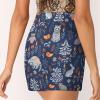 Autumn Forest Animal Women's Tennis Skirts Inner Shorts Elastic Sports Golf Skorts with Pockets view 4
