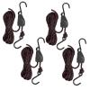4 Pcs Kayak Rope Tie Downs Straps, 1/4" x 12Ft Adjustable Tie Down Straps Canoe Bow and Stern Tie Down Strap,Heavy Duty Tie Downs Rope Hanger Kayak Accessories(1/4" x12ftx4pcs) view 1