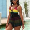 TAIZIYEAH Women Two Piece Swimsuit Ghana Flag Sexy Push Up Split Skirt Suit Bikini Set S view 3