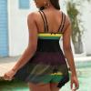 TAIZIYEAH Women Two Piece Swimsuit Ghana Flag Sexy Push Up Split Skirt Suit Bikini Set S view 4