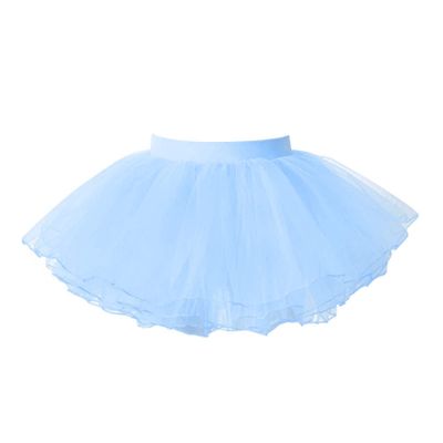 JEATHA Girls Tutu Skirt Ballet Full Circle Tulle Layered Mesh Skirts Princess Dance Party Dress Up Dancewear Sky Blue 6-11 Years