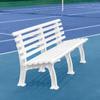 Vermont Tennis Court Bench - 3 & 4 Seater | Standard or Backless (Standard, White, 4 Seater) view 1