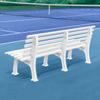 Vermont Tennis Court Bench - 3 & 4 Seater | Standard or Backless (Standard, White, 4 Seater) view 4