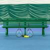 Vermont Tennis Court Bench - 3 & 4 Seater | Standard or Backless (Standard, Green, 4 Seater) view 1