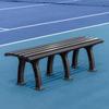 Vermont Tennis Court Bench - 3 & 4 Seater | Standard or Backless (Backless, Black, 3 Seater) view 2