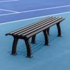 Vermont Tennis Court Bench - 3 & 4 Seater | Standard or Backless (Backless, Black, 4 Seater) view 1