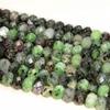 8x6MM Ruby Zoisite Gemstone Grade AB Micro Faceted Rondelle Loose Beads 15.5 inch Full Strand CHIK-STNRD-28556 view 2