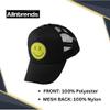 ALLNTRENDS 2 Pcs Caps Smiley and Girl Smiley Face Embroidered Trucker Hat Adjustable Snapback (1 Smiley Black 1 Girl Smiley Face Neon Pink) view 3