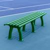 Vermont Tennis Court Bench - 3 & 4 Seater | Standard or Backless (Backless, Green, 4 Seater) view 1