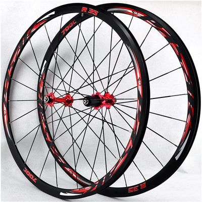 ZECHAO Alloy Double Wall Wheelset 700c Road Bike 30MM Wheels Sealed Bearings Bike Wheel 11 Speed C/V Brake Quick Release Wheelset