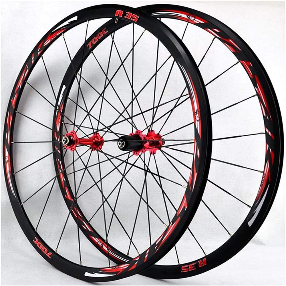 ZECHAO Alloy Double Wall Wheelset 700c Road Bike 30MM Wheels Sealed Bearings Bike Wheel 11 Speed C/V Brake Quick Release Wheelset