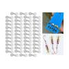 harayaa 50Pieces/Set Fishing Propeller Blade Lures Making Sturdy Durable DIY Propeller Sequins Fly Tying Material for Fishing, Style B S view 2