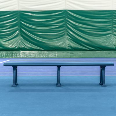 Vermont Tennis Court Bench - 3 & 4 Seater | Standard or Backless (Backless, Navy Blue, 4 Seater)