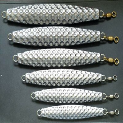 5 Hammered Diamond Jigs AVA Vertical Jigging Bluefish Striper Fishing Lure Raw 6oz
