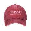 Funny Cap Oh Look! Nobody Gives A Shit Hat Men Baseball Hats Graphic Caps Red view 1