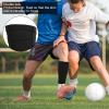 Soccer Shin Guard Socks, Black Leg Guard Socks, Nylon Breathable Calf Shin Guard Covers, Double Layer Leg Performance Support Football Calf Sleeves for Kicking Balls, Running, Cycling(L) view 3