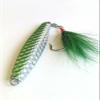1 Hammered Diamond AVA Vertical Jigging Bluefish Striper Lures- 2tone w/Teaser Chrome/Green 4oz view 1