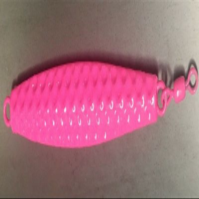 10 Hammered Diamond Vertical AVA Jigging Bluefish Striper Fishing Lures -Pink 4oz