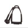 Black Matte Flexi Stirrups Safety Horse Riding Bendy Flexible Irons S Steel (5" inch) view 1