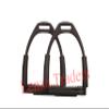 Black Matte Flexi Stirrups Safety Horse Riding Bendy Flexible Irons S Steel (5" inch) view 2