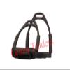 Black Matte Flexi Stirrups Safety Horse Riding Bendy Flexible Irons S Steel (5" inch) view 3