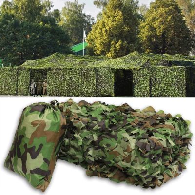 XIGOUZIQU Camouflage Net Camo Netting Woodland Hunting Sunshade Mesh Nets 2x3M 4x5M 1015m Lightweight Oxford Fabric Camo Camouflage Net Bird Watching (Size : 2x7m/6.6x23ft)