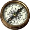 Nautical 2 inches Vintage Compass Replica Brass Pocket Transit Compass - Robert Frost Poem view 1