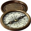 Nautical 2 inches Vintage Compass Replica Brass Pocket Transit Compass - Robert Frost Poem view 2