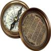 Nautical 2 inches Vintage Compass Replica Brass Pocket Transit Compass - Robert Frost Poem view 3