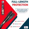 Bratla Cricket Bat Cover Bag For Full Size Bat Adjustable Shoulder Strap Foam Padded - Secure and Convenient Cricket Gear Storage Bag Black/Red view 2