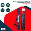 Bratla Cricket Bat Cover Bag For Full Size Bat Adjustable Shoulder Strap Foam Padded - Secure and Convenient Cricket Gear Storage Bag Black/Red view 3