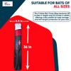 Bratla Cricket Bat Cover Bag For Full Size Bat Adjustable Shoulder Strap Foam Padded - Secure and Convenient Cricket Gear Storage Bag Black/Red view 4
