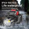 BiteBoom Rechargeable Super Bright LED Headlamps - Mechanical Rotational Zoom, 90Angle Adjustable, USB Head Lamp with Power Bank - High Lumen - Waterproof for Camping, Hiking, Fishing view 4