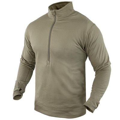 Condor Elite 603-499-S Base Ii Zip Pullover TAN 499, S