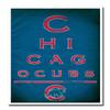 Chicago Cubs Art Baseball Poster MLB Print 16x20 Inches on Pro Grade Paper EYE Chart Style view 1