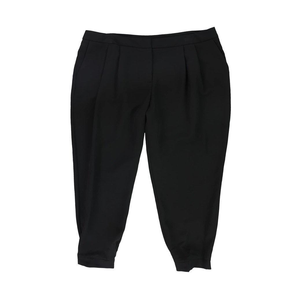 Alfani Womens Solid Casual Jogger Pants, Black, 14